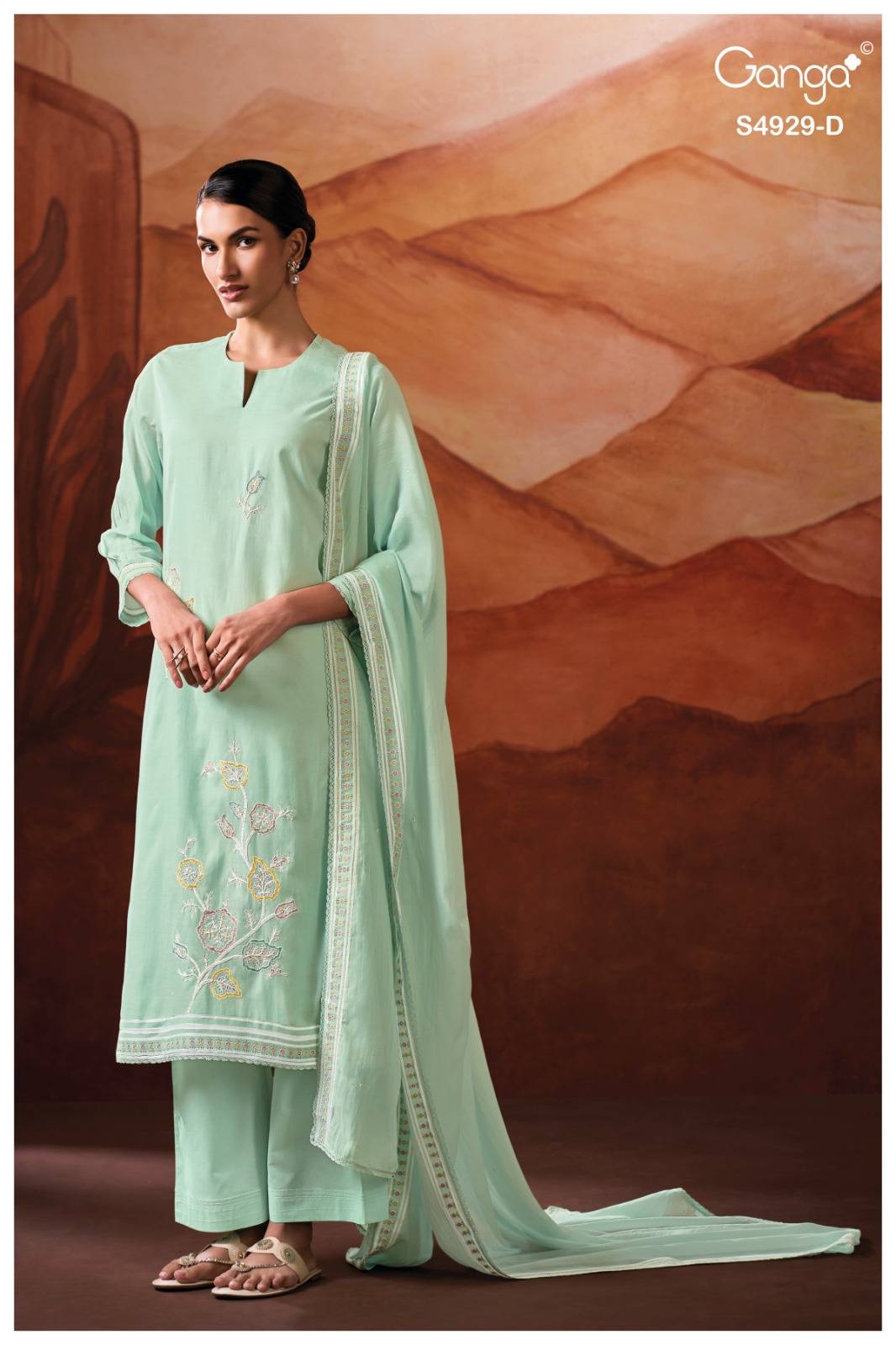 KYLISSE 4929 BY GANGA Fashion Stylish Beautiful Colourful BEMBERG SILK Dresses At Wholesale Price